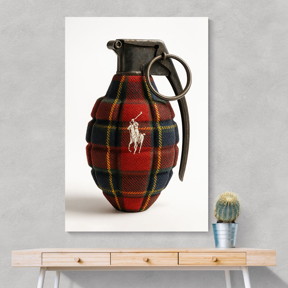 Ralph Lauren Fashion Inspired Grenade Wall Art   
